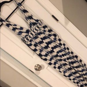 Blue and white jumpsuit